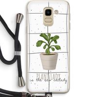 Kamerplant op vensterruit: Samsung Galaxy J6 (2018) Transparant Hoesje met koord