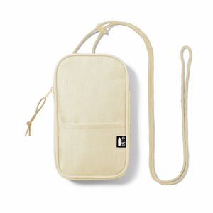 Draagtas/smartphone/schoudertas - klein model - beige - heren/dames - 19 x 11 x 2 cm - Festival/stra