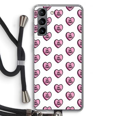 GIRL POWER: Samsung Galaxy S21 Transparant Hoesje met koord