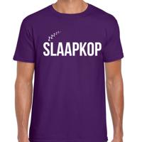 Slaap T-shirt voor heren - paars - slaapkop - pyjama shirt - slaap kleding
