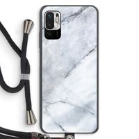 Witte marmer: Xiaomi Redmi Note 10 5G Transparant Hoesje met koord