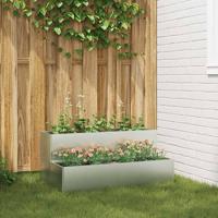 VidaXL Tuin bloempot zilver 100 x 60 x 45 cm gegalvaniseerd staal