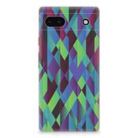 Google Pixel 6A | TPU Hoesje | Abstract Green Blue