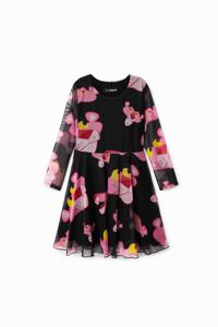 Tulen jurk met Pink Panther - BLACK - 7/8