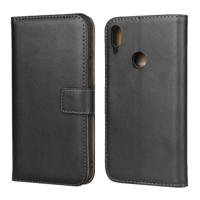 Horizontale Flip lederen case voor Huawei Y6 (2019) met magnetische gesp & houder & kaartsleuven & portemonnee (zwart)