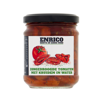 Enrico Zongedroogde Tomaten met Kruiden in Water 210g bij Jumbo