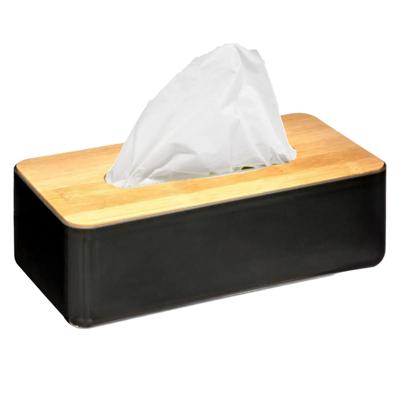 5Five Tissuedoos - tissue box - zwart - kunststof - met 100x stuks papieren tissues 5Five Tissuedoos - tissue box - zwart - kunststof - met 100x stuks papieren tissues