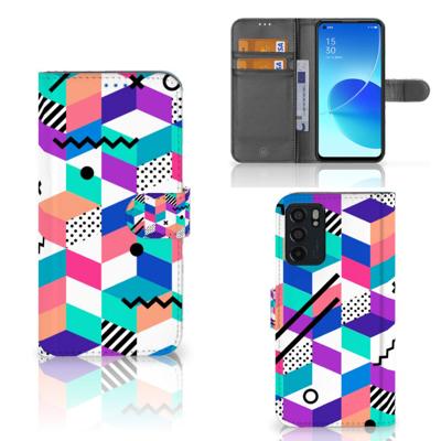 OPPO Reno6 5G | Book Case | Blokken Kleurrijk