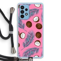 Kokosnoot roze: Samsung Galaxy A52 Transparant Hoesje met koord