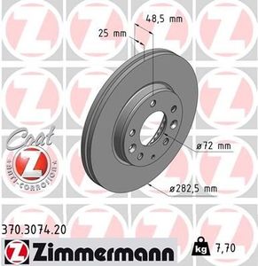 Remschijf Coat Z 370307420