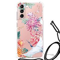 Samsung Galaxy S21 FE Case Anti-shock Bird Flowers - thumbnail