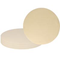 Wicotex Placemats Uni - 6x - creme - rond 38 cm - anti slip laag - Teflon coating toplaag