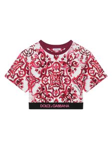 Dolce & Gabbana Kids t-shirt à imprimé Majolica - Blanc