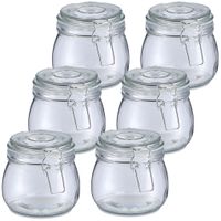 Weckpot/inmaakpot Alfie - 10x - 500 ml - glas - beugelsluiting - D11 x H11 cm