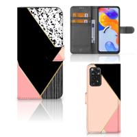 Xiaomi Redmi Note 11 Pro 5G/4G | Book Case | Zwart Roze Vormen