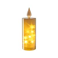 Leonardo Autentico Kaarslamp met ledverlichting 27 cm goud