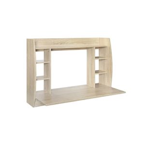 Wandbureau 110x75x48 cm Licht hout MDF ML Design