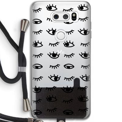 Eye pattern #2: LG V30 Transparant Hoesje met koord
