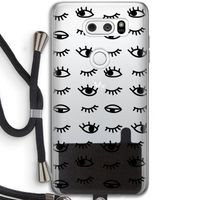 Eye pattern #2: LG V30 Transparant Hoesje met koord
