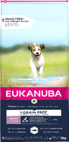 Eukanuba graanvrij zeevis puppy&apos;s van kleine & middelgrote rassen hondenvoer 12kg zak