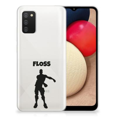 Samsung Galaxy A02s Telefoonhoesje met Naam Floss Samsung Galaxy A02s Telefoonhoesje met Naam Floss