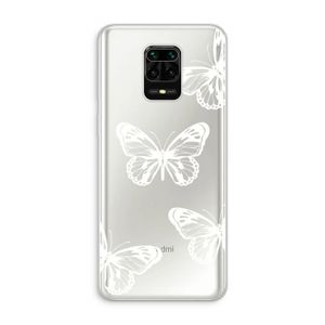 White butterfly: Xiaomi Redmi Note 10 Lite Transparant Hoesje