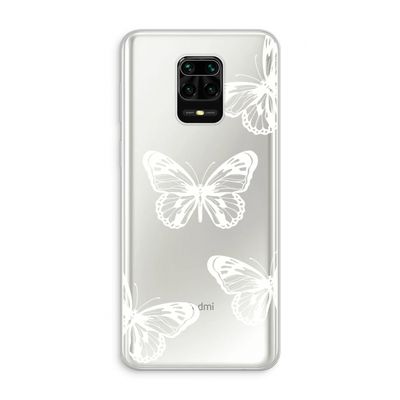 White butterfly: Xiaomi Redmi Note 10 Lite Transparant Hoesje