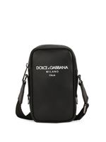 Dolce & Gabbana sac porté épaule en cuir à logo imprimé - Noir - thumbnail