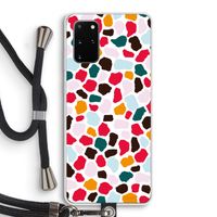 Colored Giraffe: Samsung Galaxy S20 Plus Transparant Hoesje met koord