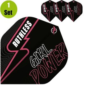 Ruthless Girl Power Dartflights - Zwart