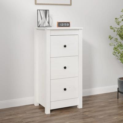 Dressoir 40x35x80 cm massief grenenhout wit