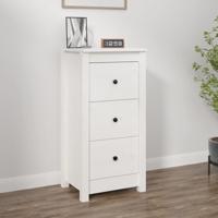 Dressoir 40x35x80 cm massief grenenhout wit