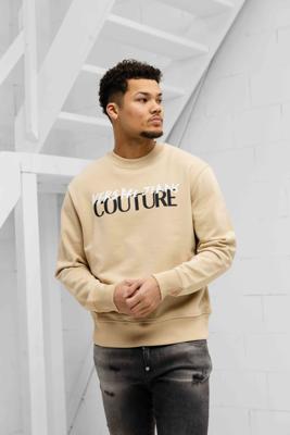 Versace Jeans Couture Logo Sweater Heren Beige - Maat S - Kleur: BeigeWitZwart | Soccerfanshop
