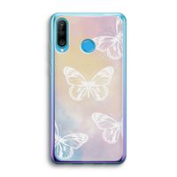 White butterfly: Huawei P30 Lite Transparant Hoesje