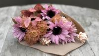 Boeket gedroogde kunstbloemen roze - Buitengewoon de boet