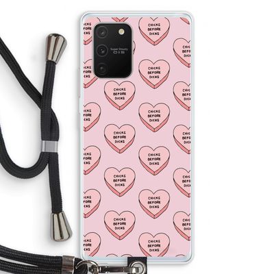 Chicks before dicks: Samsung Galaxy S10 Lite Transparant Hoesje met koord