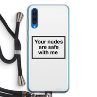 Safe with me: Samsung Galaxy A50 Transparant Hoesje met koord