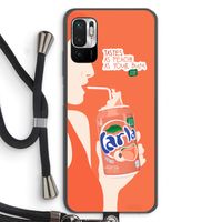 Peach please!: Xiaomi Redmi Note 10 5G Transparant Hoesje met koord