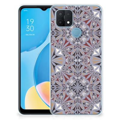 OPPO A15 | TPU | Siliconen hoesje | Flower Tiles