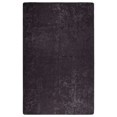 VidaXL Vloerkleed wasbaar anti-slip 80x150 cm antracietkleurig