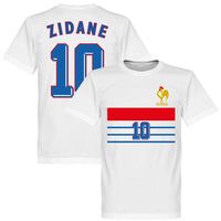 Frankrijk 1998 Retro Away T-Shirt + Zidane 10 - thumbnail
