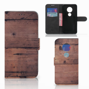 Motorola Moto G7 | G7 Plus Book Style Case Old Wood