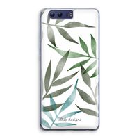 Tropical watercolor leaves: Honor 9 Transparant Hoesje