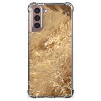 Samsung Galaxy S21 Plus Anti-Shock Hoesje Marmer Creme