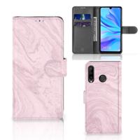 Huawei P30 Lite (2020) | Bookcase | Marble Pink - Origineel Cadeau Vriendin