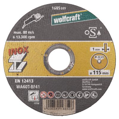Wolfcraft Doorslijpschijf | Metaal | Ø115 x 1,0 x 22,23 | 1 stuk - 1685999