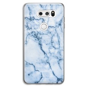 Blauw marmer: LG V30 Transparant Hoesje