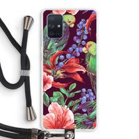 Papegaaien: Samsung Galaxy A71 Transparant Hoesje met koord
