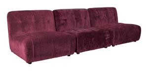 Dutchbone 3-zits Bank Giada Modulair, Velvet - Plum