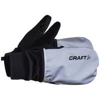 Craft Hybrid weather hardloophandschoen zilver/zwart L